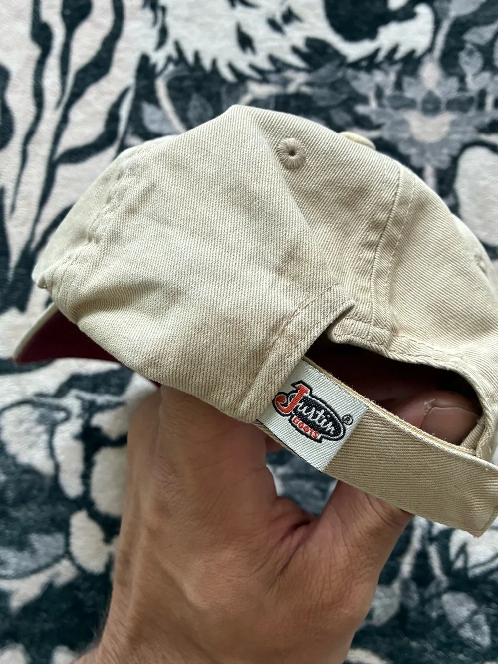000 - VINTAGE 00s JUSTIN BOOTS EMBROIDERED Y2K COWGIRL WESTERN RHINESTONE HAT